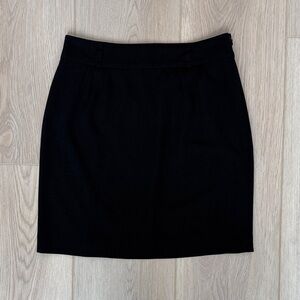 LOFT Above the Knee Black Skirt w/ Belt Loops, Size 0